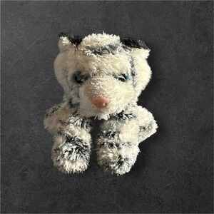 Vintage Aurora World pellet filled striped cat plush blue eyes